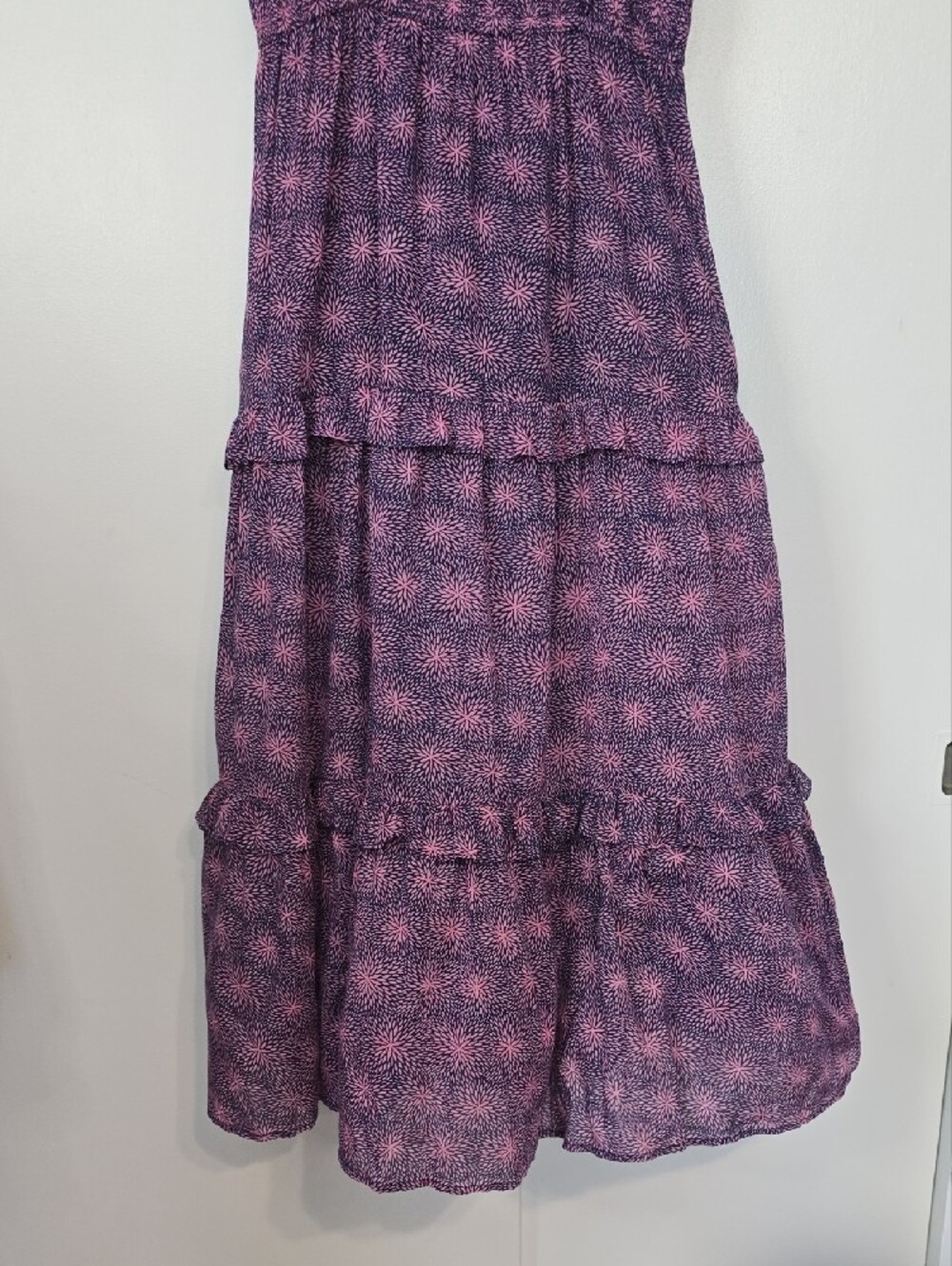 Banjanan Plum & Pink Printed Ruffle Iris Dress Petal - Picture 6 of 11